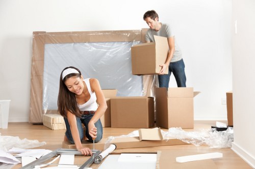 Moving van and household relocation scene in Portugal