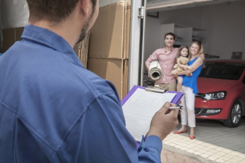 Apartment moving scene showing narrow access and local removals planning in Portugal