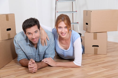 Residential apartment move with careful handling of furniture