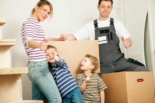 Trained movers handling fragile items with care in Portugal